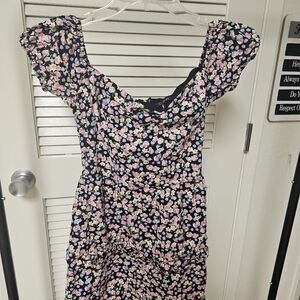 City Studio Black Floral Mini Dress